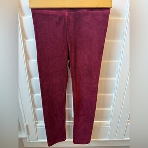 Crewcuts Burgundy Velour Leggings